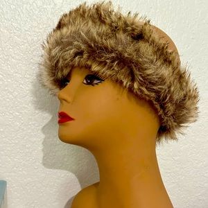 Faux fur ear warmer headband